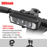 6000LM Bike Front Light Bicycle Lamp 8000Mah Aluminum