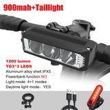 6000LM Bike Front Light Bicycle Lamp 8000Mah Aluminum