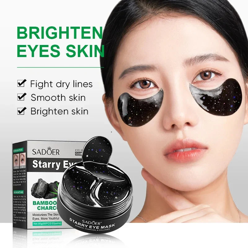 60PCS Eye Masks Bamboo Charcoal Eye Patches Anti