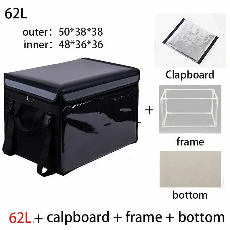 62L Large Insulated Food Cooler Bag - Multi-Function Lunch Box