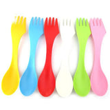 6Pcs/Set 3 In 1 Children Utensil Plastic Spork