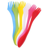 6Pcs/Set 3 In 1 Children Utensil Plastic Spork