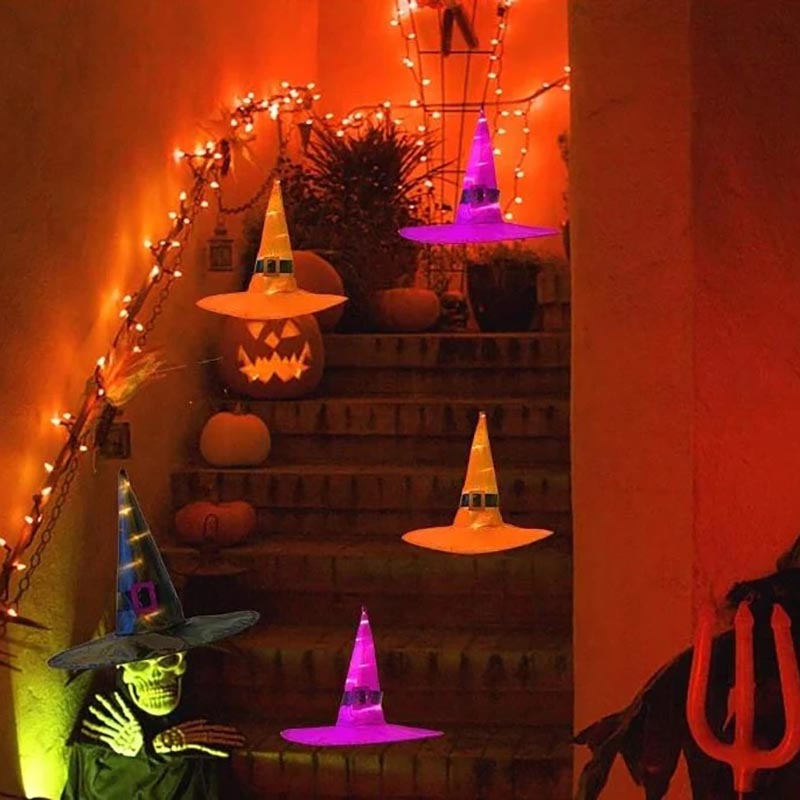 Glowing Witch Hat Decorations - 2 in 1