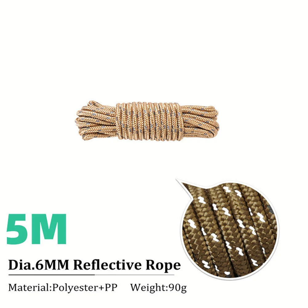 6mm Thickened Reflective Tent Rope Outdoor Wind Rope
