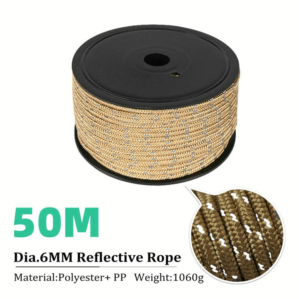 6mm Thickened Reflective Tent Rope Outdoor Wind Rope