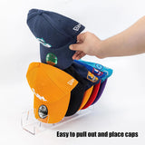 7-Holes Baseball Cap Display Rack Durable Clear Acrylic
