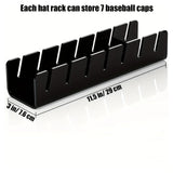 7-Holes Baseball Cap Display Rack Durable Clear Acrylic