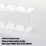 7-Holes Baseball Cap Display Rack Durable Clear Acrylic
