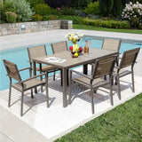 7 Piece Terrace Dining Outdoor Furniture Set with