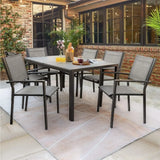 7 Piece Terrace Dining Outdoor Furniture Set with