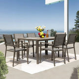 7 Piece Terrace Dining Outdoor Furniture Set with