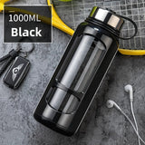 700/1000ml Large Capacity Portable Glass Water Bottles Outdoor