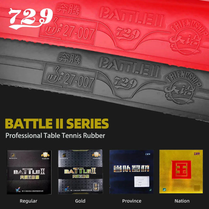 729 Friendship Battle 2 Series Table Tennis Rubber