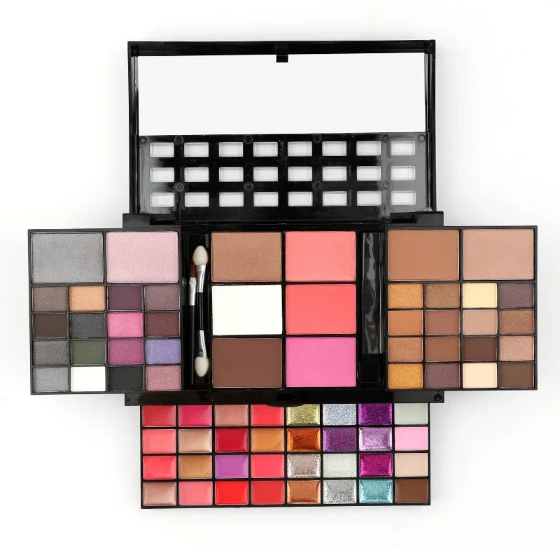 74 Colors Eyeshadow Lip Gloss Combination Makeup Set