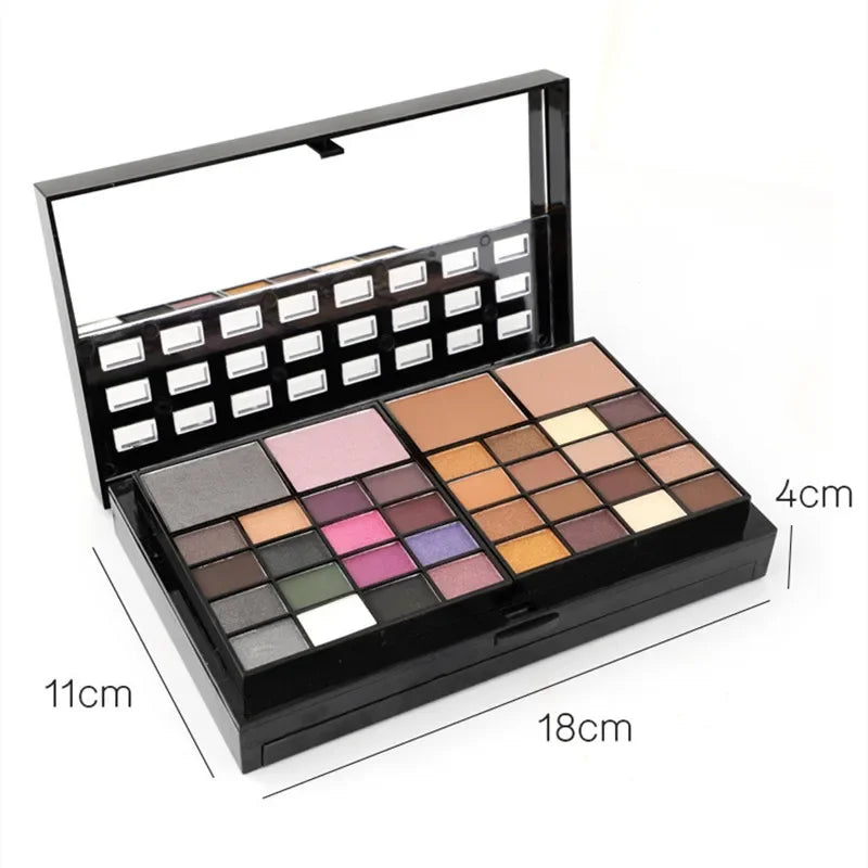 74 Colors Eyeshadow Lip Gloss Combination Makeup Set