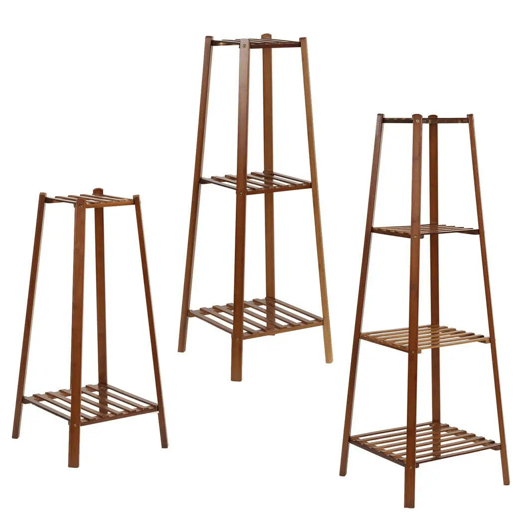 77/97/117cm Tall Bamboo Plant Stand Flower Pot Display