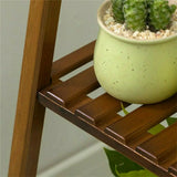 77/97/117cm Tall Bamboo Plant Stand Flower Pot Display