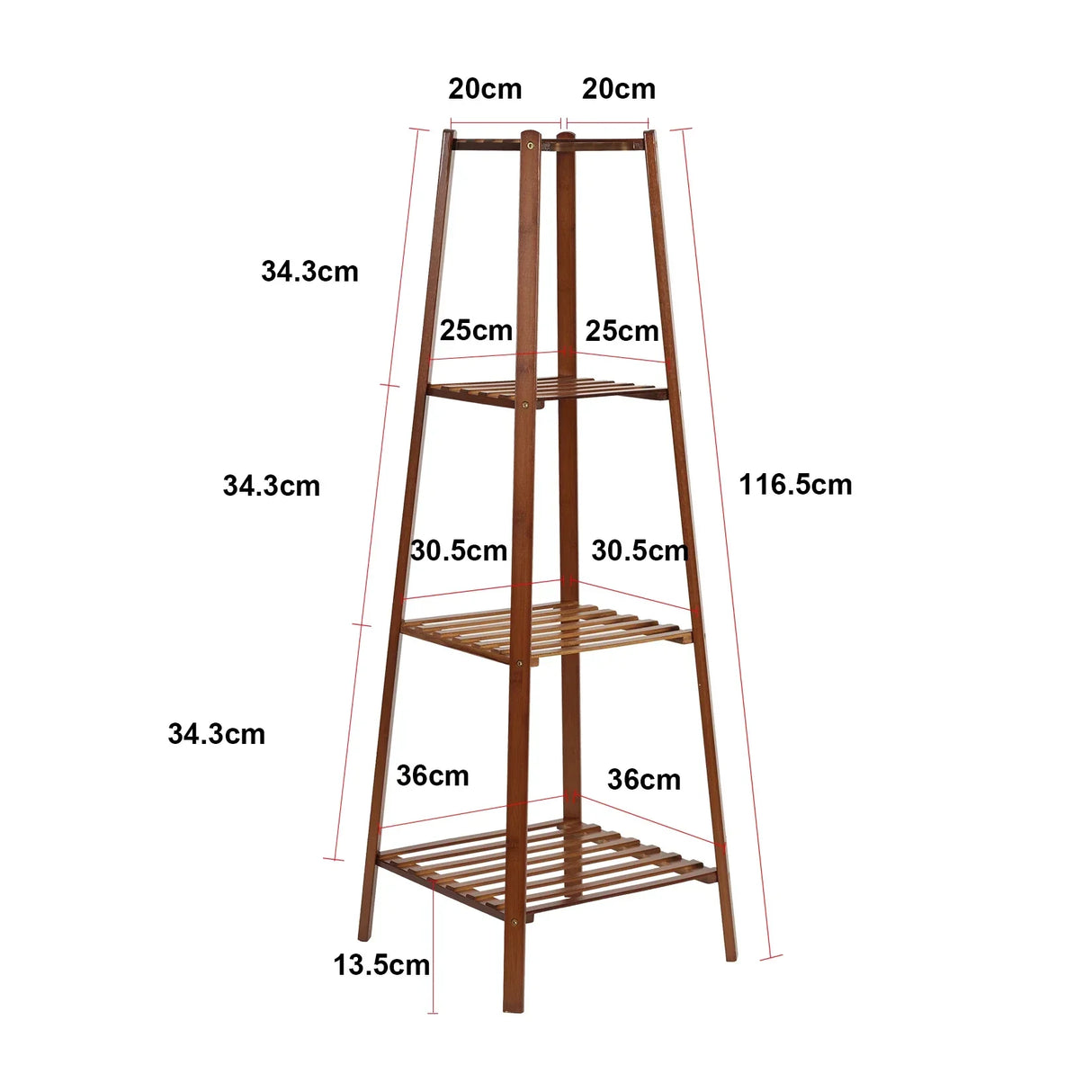 77/97/117cm Tall Bamboo Plant Stand Flower Pot Display