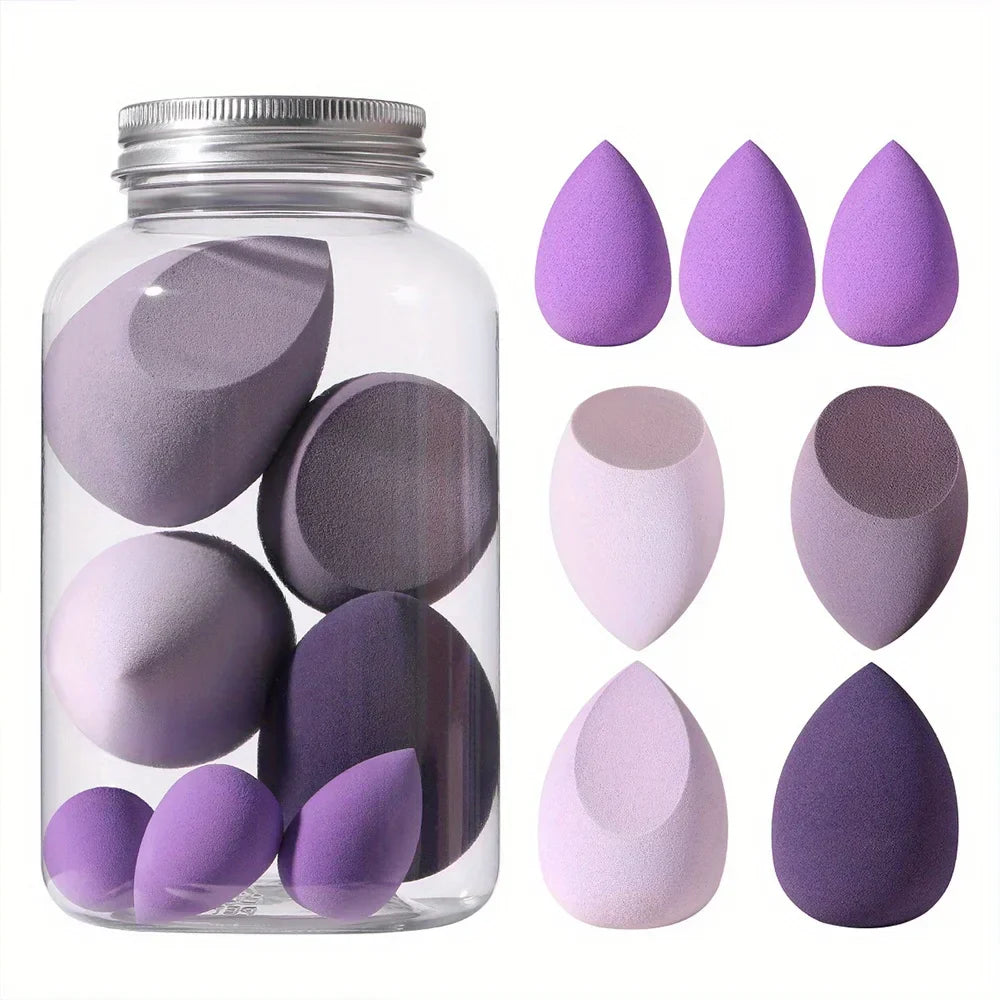 7Pcs Makeup Sponge with Storage Box Foundation Powder