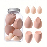 7Pcs Makeup Sponge with Storage Box Foundation Powder