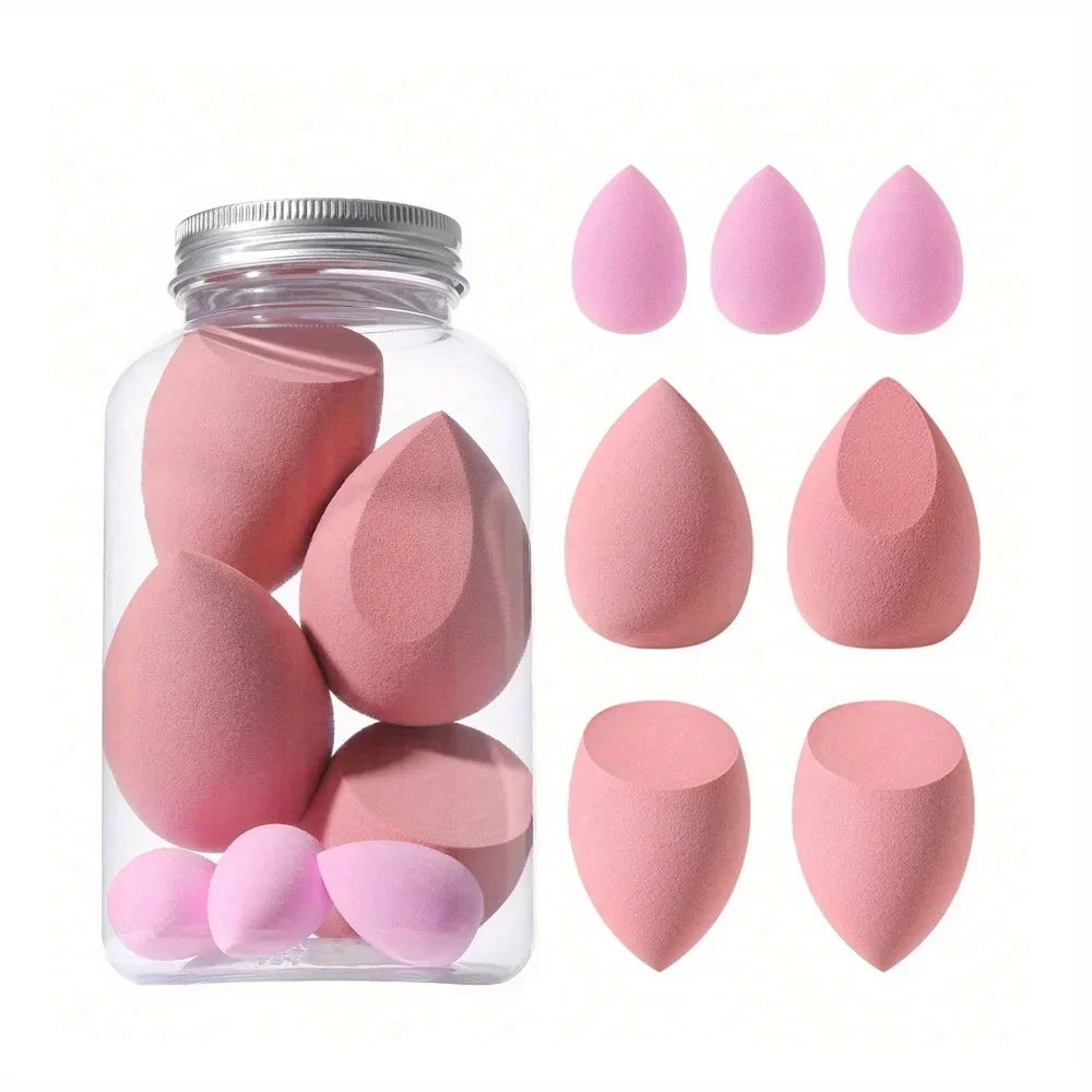 7Pcs Makeup Sponge with Storage Box Foundation Powder