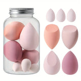 7Pcs Makeup Sponge with Storage Box Foundation Powder