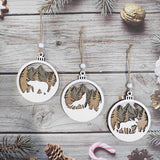 Wooden Handcraft Ornaments  Christmas Tree Pendants