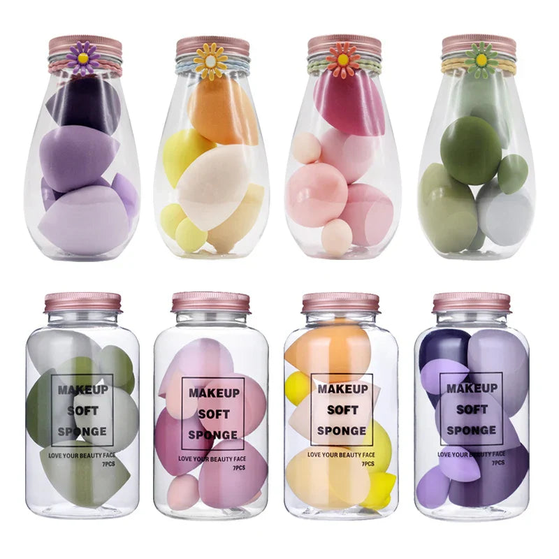 7pcs Makeup Sponges Egg Blender Cosmetics Powder Puff