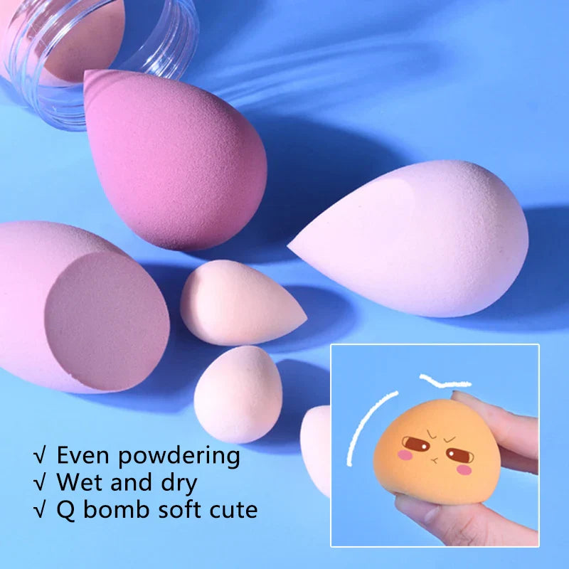 7pcs Makeup Sponges Egg Blender Cosmetics Powder Puff