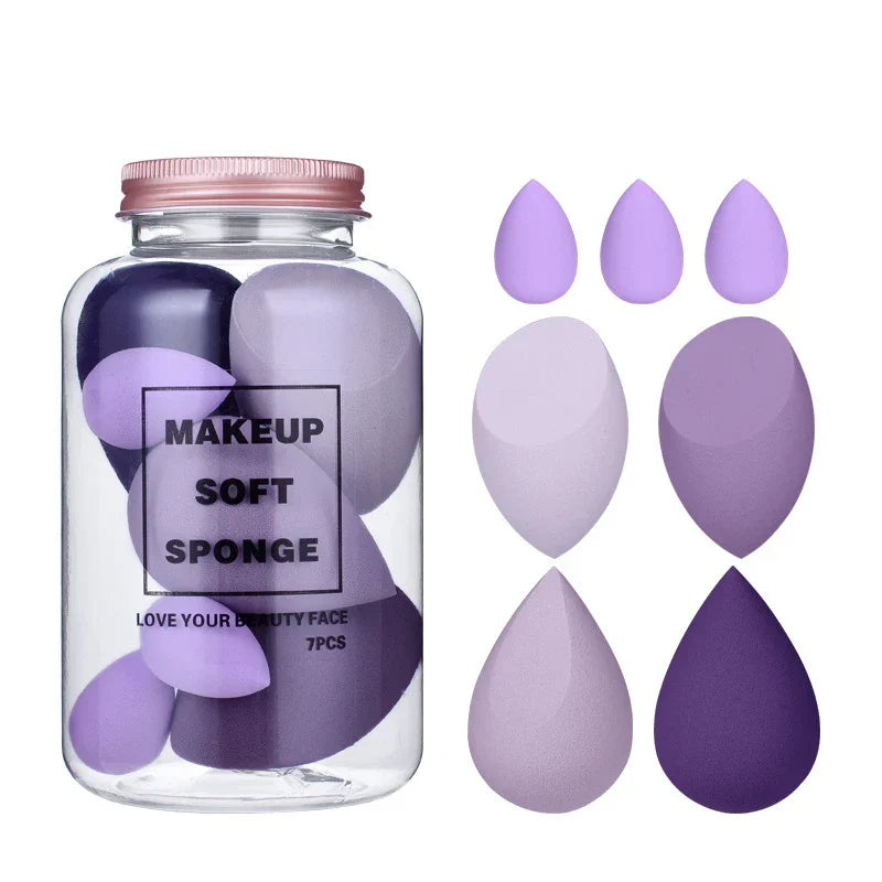 7pcs Makeup Sponges Egg Blender Cosmetics Powder Puff