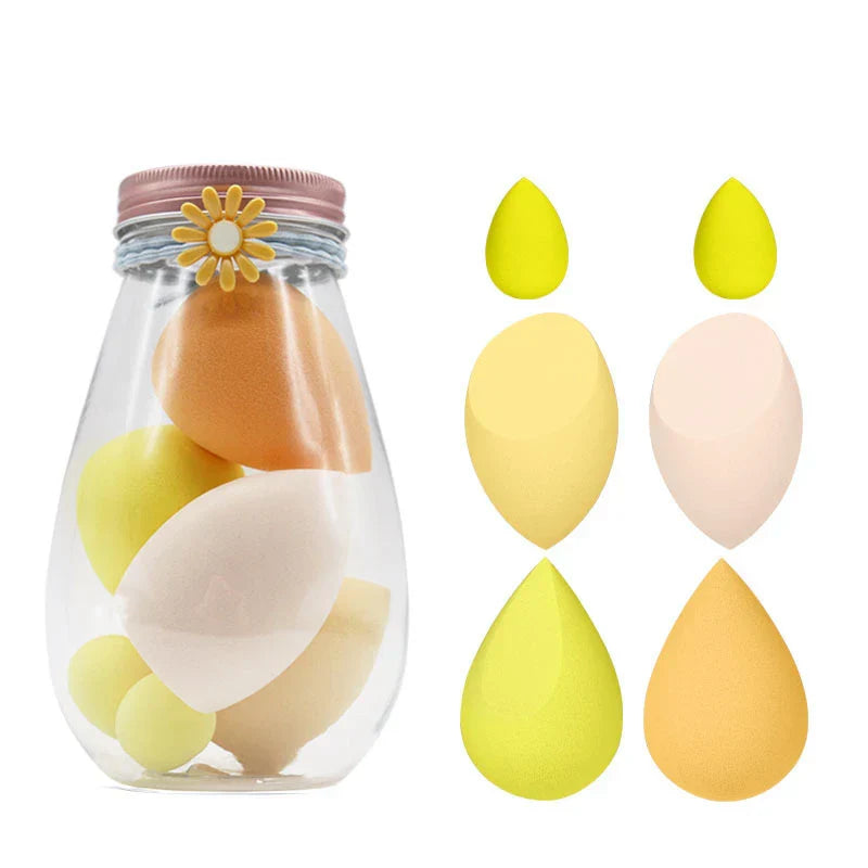 7pcs Makeup Sponges Egg Blender Cosmetics Powder Puff