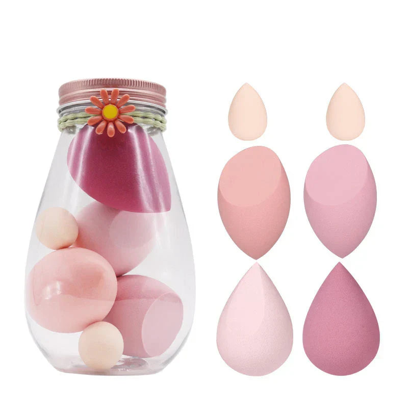 7pcs Makeup Sponges Egg Blender Cosmetics Powder Puff