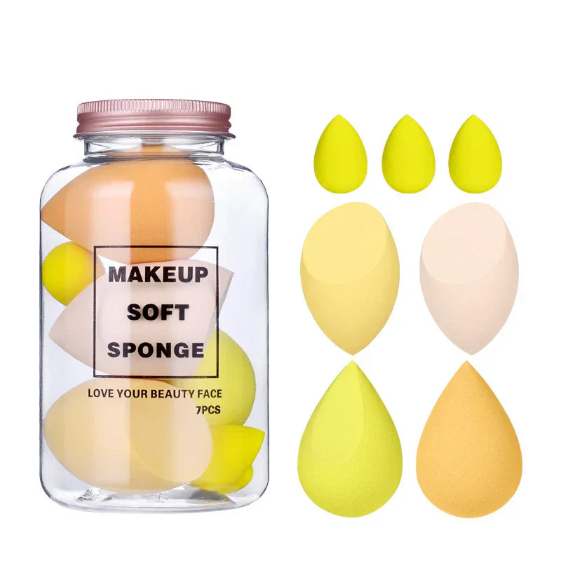 7pcs Makeup Sponges Egg Blender Cosmetics Powder Puff