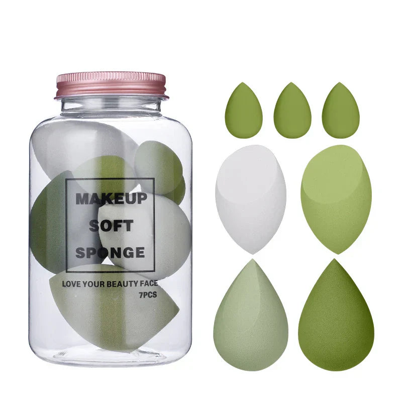 7pcs Makeup Sponges Egg Blender Cosmetics Powder Puff