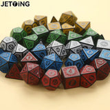 7pcs/set Polyhedral 7-Die Carved Pattern Dice Set D4