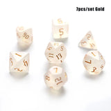 7pcs/set Polyhedral 7-Die Carved Pattern Dice Set D4