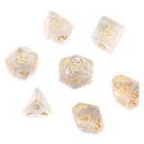 7pcs/set Polyhedral 7-Die Carved Pattern Dice Set D4