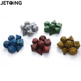 7pcs/set Polyhedral 7-Die Carved Pattern Dice Set D4