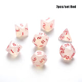 7pcs/set Polyhedral 7-Die Carved Pattern Dice Set D4