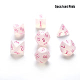7pcs/set Polyhedral 7-Die Carved Pattern Dice Set D4