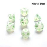 7pcs/set Polyhedral 7-Die Carved Pattern Dice Set D4