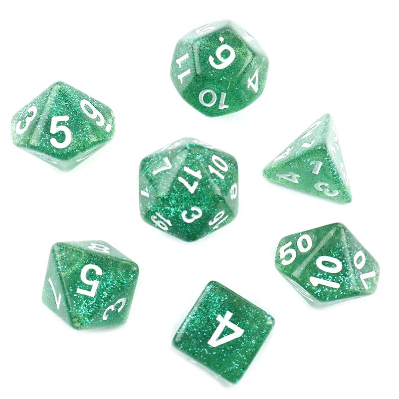 7pcs/set Polyhedral 7-Die Carved Pattern Dice Set D4