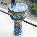 8.5 Inch Beautiful African Djembe Drum Colorful Cloth