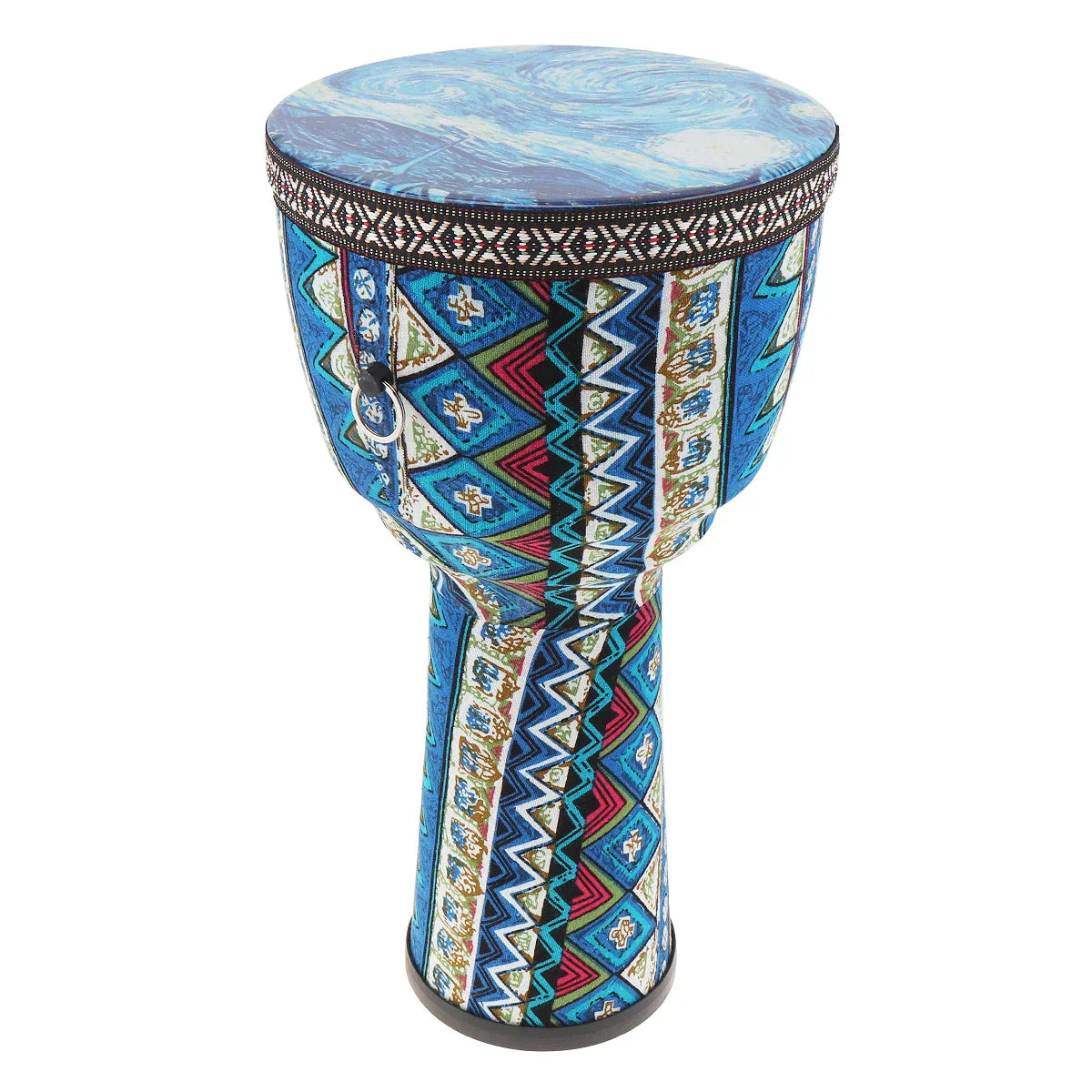 8.5 Inch Beautiful African Djembe Drum Colorful Cloth