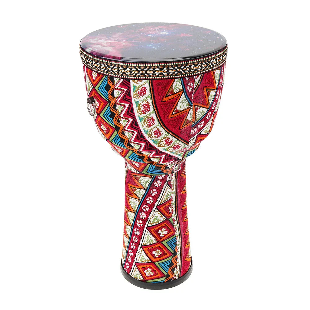 8.5 Inch Beautiful African Djembe Drum Colorful Cloth