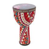 8.5 Inch Beautiful African Djembe Drum Colorful Cloth