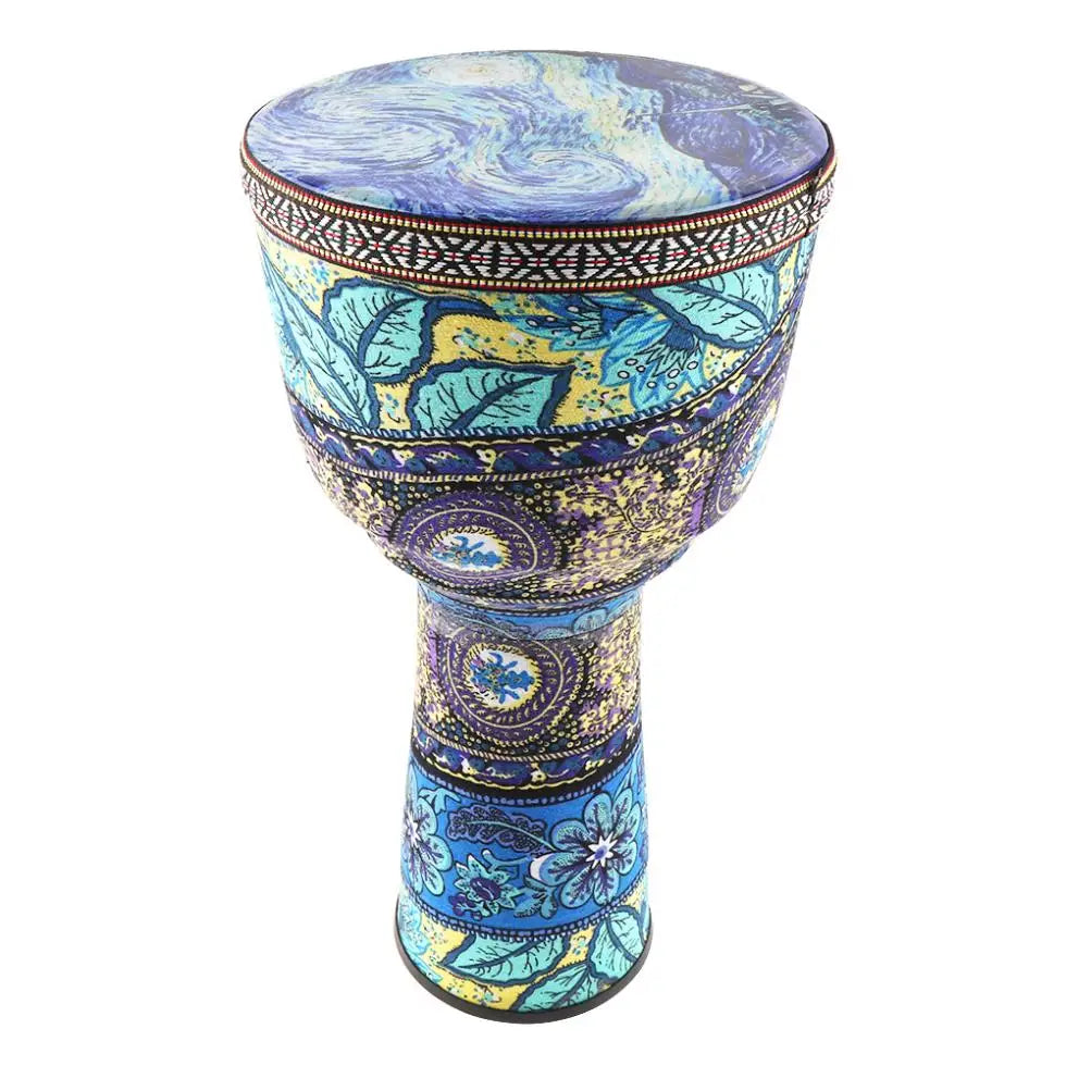 8.5 Inch Beautiful African Djembe Drum Colorful Cloth