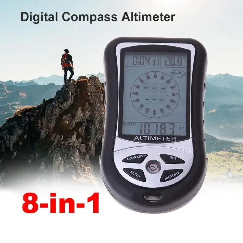 8 in 1 Handheld Navigation Compass altimeter thermometer
