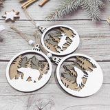 Wooden Handcraft Ornaments  Christmas Tree Pendants