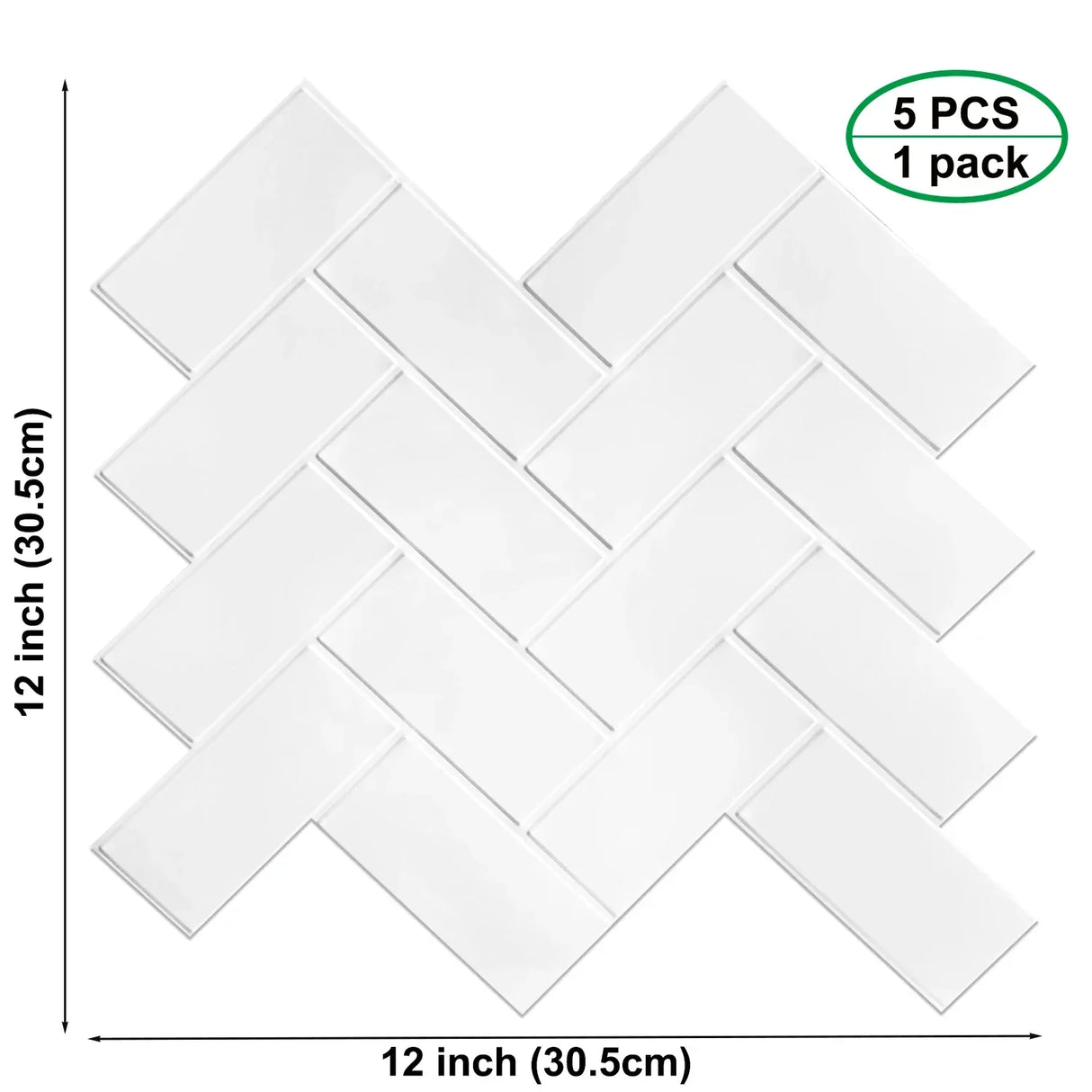 Kitchen Backsplash Waterproof DIY Wall Tiles Self Adhesive